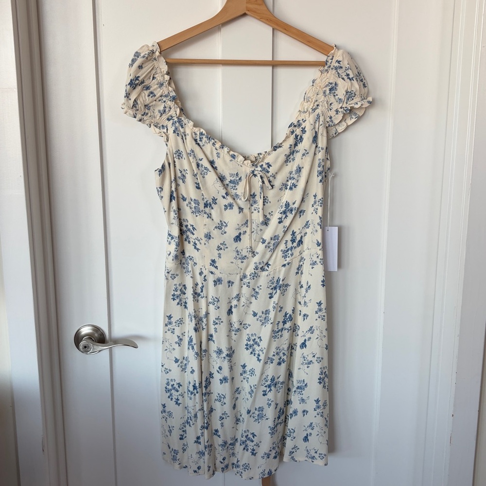 NWT Reformation Pacey Dress - Blue Floral Print